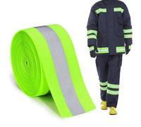 Modixun Nastro riflettente 5 cm x 18 m per abbigliamento, strisce di tessuto riflettente ad alta visibilità, nastro riflettente da cucire, cinghie per abbigliamento da corsa di sicurezza (verde)