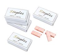 Modixun Rose Gold - Graffette da 24/6 mm, 5000 pezzi per cucitrice da tavolo, lunghezza 1/4 ", 50 punti per striscia, 5 scatole