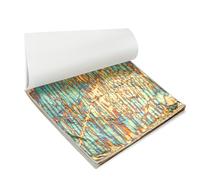 Modixun Variegato Foglia d'oro Fogli 50pcs, colorato imitazione oro foglio di carta libretto per l'artigianato artistico pittura decorazione doratura (striscia)