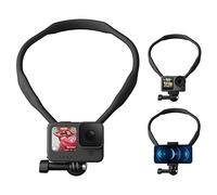 MODJUEGO Supporto magnetico da collo per videocamera di azione POV/VLOG per GoPro Hero 11/10/9/8/7/MAX /Insta360/DJI action/Smartphone, supporto per collo regolabile in più angolazioni