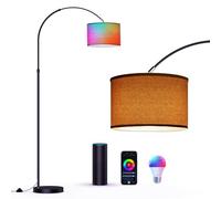 Modlicht Lampada da terra intelligente, funziona con Alexa e Google Home, Lampada da terra RGB dimmerabile, cambia colore, per atmosfera di festa o festosa, Lampada ad arco WiFi E27 9W per soggiorno,