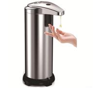 ModLuvano Dispenser automatico di sapone in acciaio inox, con sensore touchless, per casa e ufficio, macchina per sapone liquido impermeabile con testa larga 20,5 x 10 x 9 cm (doppio)