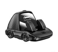 ModLuvano Supporto per telefono da auto, 2 in 1, supporto per cruscotto, regolabile, con clip per bocchetta di ventilazione, forte aderenza, nero e arancione
