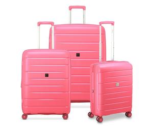 MODO by Roncato Starlight 3.0 4 ruote Set di valigie 3 pezzi con piega di espansione rosa