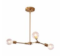 Modo Lighting Lampadario moderno Sputnik Lampada a sospensione in ottone spazzolato Lampada da soffitto industriale da incasso Lampada a sospensione regolabile per soggiorno Ristorante E26 (3 luci)