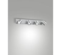 MODO SPOT ALLUMINIO SPAZZOLATO 4 LUCI ORIENTABILE ATTACCO GU10 IP20