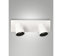 MODO SPOT BIANCO 2 LUCI ALLUMINIO SPAZZOLATO ORIENTABILE ATTACCO GU10 IP20