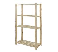 MODO24 - Scaffale in legno per cantina, magazzino, libri, cucina, serie B 17-24