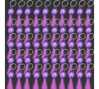 MODOAO 50 pezzi LED UV portachiavi torcia viola luce mini LED portachiavi luce portatile ultra luminoso batteria torcia portachiavi torcia