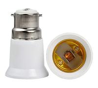 MODOAO B22 to E27 Socket Adapter, Bayonet BC Cap B22 To E27 ES Edison Screw Converter, BC to ES Extend Lamp Holder Base, B22 to E27 Adaptor Holder Fitting 0-250V, 2A Lamp Socket Converter,1 Pack