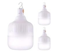 MODOAO Lampadine Portatili da Campeggio LED Ricaricabili - 3 Luci Con 2 Modalità di Illuminazione per Patio, Giardino, Barbecue, Escursionismo, Pesca