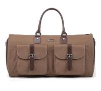 MODOKER Borsa porta abiti convertibile con tracolla, borsa da viaggio in tela per uomo e donna, Marrone, Pantaloni