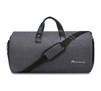 Modoker - Borsone convertibile per indumenti con tracolla, per uomo e donna, 2 in 1, da appendere, Nero, 45L DUFFEL BAG, Morbido