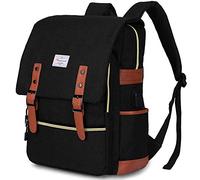 Modoker Zaino per laptop da donna vintage con porta di ricarica USB, zaino da viaggio per donne uomo zaino moda, nero, 236, Zaini Zaino