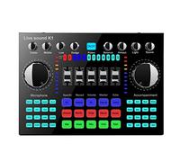 Modonghua Scheda audio dal vivo Scheda mixer effetti multipli Mixer USB Jack Powered Audio Mixer Bluetooth Voice Changer Live Studio Audio DJ Console di miscelazione del suono per banda di