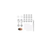 MODRSA finto ombelico Piercing Anello Piercing ombelico: fai da te Zircon argento Pierc gioielli Set ombelico con pinzette 4,8 millimetri Zircon Sticker