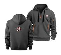 MODRYER Felpa con Cappuccio in Pile per Resident Felpe con Cappuccio da Uomo E da Donna per Evil, Maglioni Autunnali Caldi A Maniche Lunghe per Umbrella, Maglione Casual con Tasca,Dark Gray-5x_l