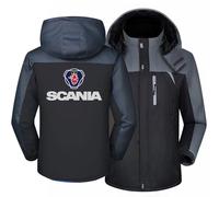 MODRYER Giacca in Pile da Uomo per Scania Giacca da Sci E Neve Impermeabile Termica Antivento Spessa Calda Invernale Imbottita Parka Impermeabile da Esterno,Grey-5XL