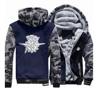 MODRYER Giacca Invernale da Uomo Pesante Antivento con Cappuccio per MV Agusta Calda in Pile Spessa Giacca Softshell Giacca A Vento da Esterno con Cappuccio,Grey-XL