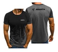 MODRYER Maglietta Girocollo A Maniche Corte da Uomo ABA-RTH Fresca E Ad Asciugatura Rapida A Maniche Corte Casual Sportive Magliette Girocollo Top da Corsa Traspiranti,Grey-3XL