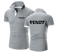 MODRYER Polo da Uomo Estive A Maniche Corte per FENDT Polo da Golf Ad Asciugatura Rapida Maglietta da Tennis Traspirante Magliette Leggere E Traspiranti Che Assorbono L'umidità,Grey-L