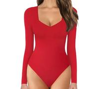 MODSGUE Body Shapewear da donna, modellante, a maniche lunghe, per la pancia, per lo shapewear