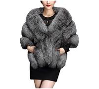 MODSGUE Donna sposa sposa pelliccia sintetica sciarpa avvolgere tinta unita confortevole sposa pelliccia 1950 sciarpa stola impacchi e scialli per le donne, grigio., Taglia unica