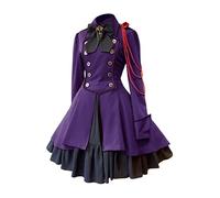 MODSGUE Enid Sinclair Costume da donna Cosplay Stagione 2 Nevermore Academy Gothic Uniforms Set Giacca Vestito Camicia Papillon Cintura per Halloween Carnevale Party Costume Maschera