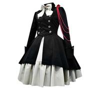 MODSGUE Enid Sinclair Costume da donna Cosplay Stagione 2 Nevermore Academy Gothic Uniforms Set Giacca Vestito Camicia Papillon Cintura per Halloween Carnevale Party Costume Maschera