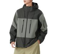 MODSGUE Giacca antipioggia da uomo, traspirante, softshell leggera, per ciclismo, corsa, escursionismo, impermeabile, antivento, casual, slim fit, bomber, verde militare, 3XL