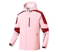 MODSGUE Giacca softshell da uomo, impermeabile, con cappuccio, foderata, giacca funzionale con pile, comoda, per attività all'aria aperta, antivento, per il tempo libero, per escursioni, bicicletta