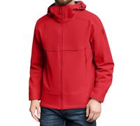 MODSGUE Giacca softshell da uomo, impermeabile, impermeabile, antivento, in pile caldo, foderata con cappuccio, rimovibile, per attività all'aperto, ciclismo, escursionismo, comoda giacca funzionale