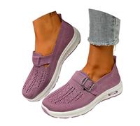 MODSGUE Scarpe da diabetico da donna a maglia - Estate Leggere, Scarpe da Ginnastica, traspiranti, casual, comode, scarpe da corsa, Lilla, 38 EU