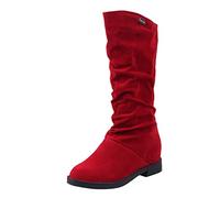MODSGUE Stivali invernali da donna, impermeabili, caldi, imbottiti, invernali, per attività all'aria aperta, imbottiti, imbottiti, imbottiti, Colore: rosso, 39 EU