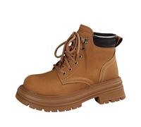 MODSGUE Stivali invernali da donna vintage gotico, stivali invernali con plateau e plateau, marrone, 41 EU