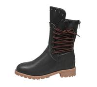 MODSGUE Stivali invernali da donna vintage gotico, stivali invernali con plateau e plateau, Nero , 36 EU