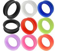 MoDTanOiz - dilatatori dilatatori per orecchie in gomma siliconica, con doppia svasatura, 32 mm - 50 mm (coppia), silicone,