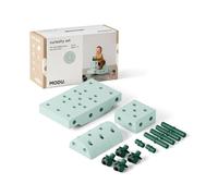 Modu Giocattolo Marca Modello 14 Tlg. Baukasten Starter-Set Playsystem Curiosity Von 0-6 Jahre - Ocean Mint/Forest Green