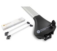 Modula Case System OvalBar Portapacchi in alluminio compatibile con Kia Sportage III SUV 2010-2016 con barre longitudinali integrati, serratura antifurto, portata massima 75 kg