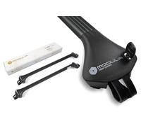 Modula Case System OvalBar Portapacchi in alluminio compatibile con Mercedes-Benz 200-300 W123 SW 1982-1985 con barre rialzati, serratura antifurto, portata massima 75 kg