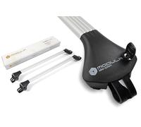 Modula Case System OvalBar Portapacchi in alluminio compatibile con Mitsubishi Pajero Sport SUV 2000-2006 con barre rialzati, serratura antifurto, portata massima 75 kg