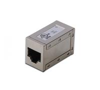 DIGITUS AT-AG 8/8 C6S - Accoppiatore RJ45 Cat 6-1 pezzo - Prolunga cavo LAN - Connettore cavo di rete Cat6 - Compatibile PoE+ - Accoppiatore modulare - Per switch, DSL, modem, router, PC - Argento