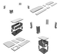 Modular Customizable Case System with Corner Pillars - Universal DIY Project Box