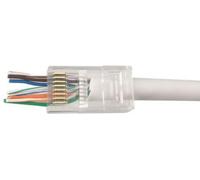 Microconnect KON506-50EZ cavo di collegamento RJ45 Argento (Modular EZ Plug RJ45 8P8C - CAT6 50pcs. FTP Shielded - 50pcs in one NEW
