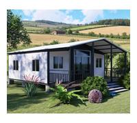 Modular Guest House Pod - Camera pieghevole da 20 piedi con terrazza | Casa contenitore espandibile per adulti | Villa prefabbricata nel cortile per ADU
