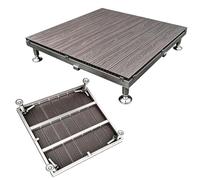 Modular Interlocking Deck Platforms, Moisture-Proof Floating Deck Platform | 33"x33", Wood-Plastic Decking Panel for Campsite, Garden, Anti-Slip, Fade Resistant, Portable(Purple sandalwood color)