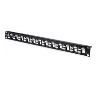 Pannello Patch 19 Modulare 24 Porte Schermate 1 Unità Colore Nero A Porte Sfasate (Senza Moduli)