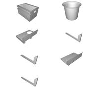 Modular Wall Shelf with Drawer and Cup Holder Expandable Design DIY Storage
