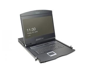 Modularized 48,3cm (19") TFT console without keyboard, without KVM module, black (RAL 9005)