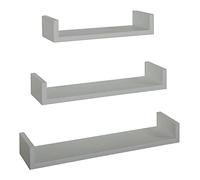 MENSOLE DA PARETE SET DI 3 PZ VARI COLORI MOD. CALAMITA